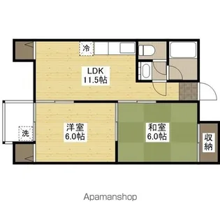 JSビル美鈴園(旧伊藤マンション)【503号室】の間取り