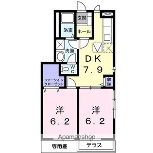 アバーロK【1階】の間取り