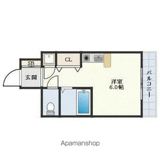 モントーレ天神【5階】の間取り
