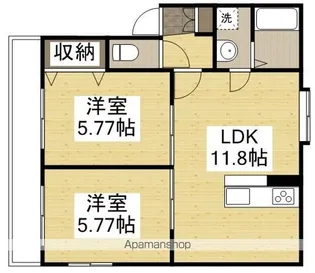オアシス参番館【103号室】の間取り