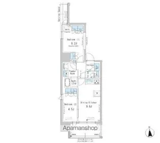 パークアクシス新御徒町East【6階】の間取り