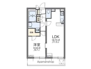レオパレス松並【3階】の間取り