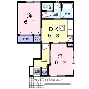 プランドールⅡ【1階】の間取り