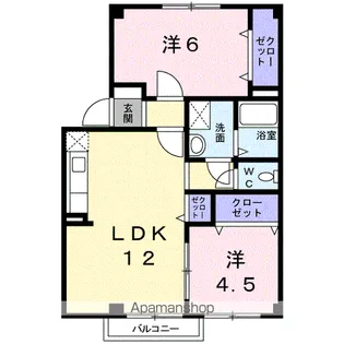 リブアライフ花梨【2階】の間取り