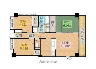 カルム忠岡【502号室】の間取り