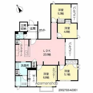 メゾン シレンス今川【3階】の間取り