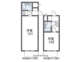 レオパレスグリーン【4階】の間取り