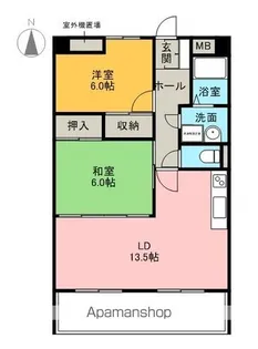 ラビアンローズ【1階】の間取り