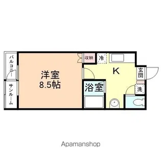 パールハウス【105号室】の間取り