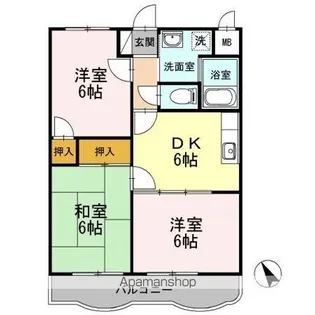 コモドハイツ【2階】の間取り