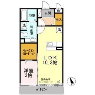 ノール リヴィエール ドゥ【2階】の間取り