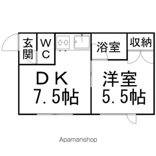 KKハイツ【1階】の間取り