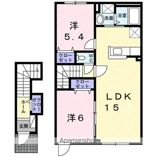 ハミングロード【2階】の間取り