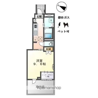 萩原町新築アパート【1階】の間取り