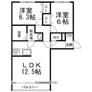 JO CAPPUCCINO【2階】の間取り