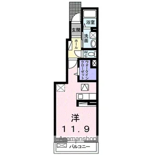 ギャラクシー鵜沼B【1階】の間取り