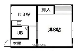 八木山香澄町アパート【202号室】の間取り