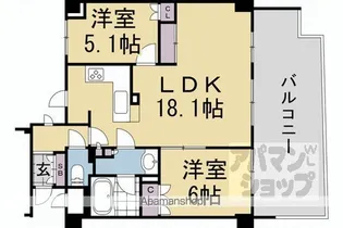 ザ・京都レジデンス御所西乾御門【105号室】の間取り