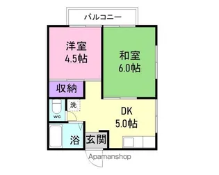 ハイツオガワ【201号室】の間取り