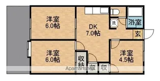 パークワン【102号室】の間取り