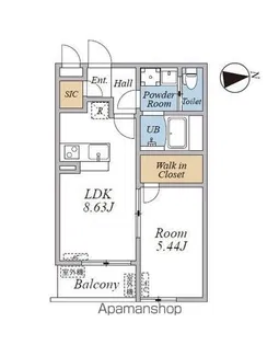 RーRESIDENCE南千束【2階】の間取り