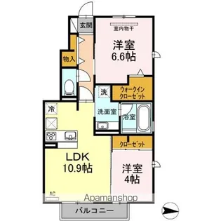 サンライズ烏森【1階】の間取り