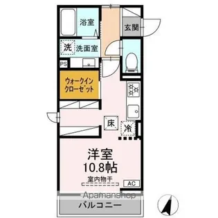 ヴィラクレストVI【110号室号室】の間取り