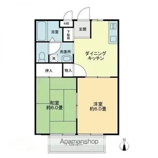 フォブールK&K【1階】の間取り