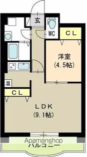 レジュイール東中通【3階】の間取り