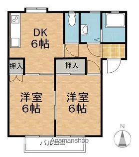 リビングパル峯【1階】の間取り