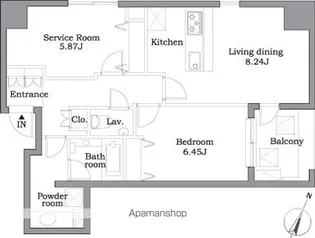 レジディア東麻布【3階】の間取り