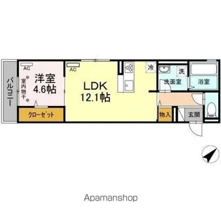 イデアーレ・ココン【2階】の間取り