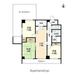 エスポワール緑地【4階】の間取り