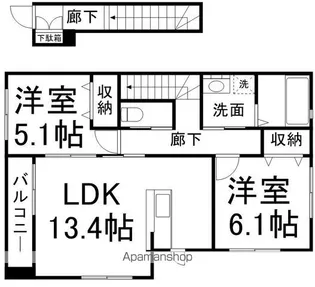 メゾン・ド・シュシュ【201号室】の間取り