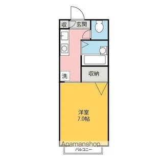 ライヴリP・Q・R【P102号室】の間取り