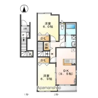 FAMILLE GARDEN (ファミーユ ガーデン)【201号室】の間取り