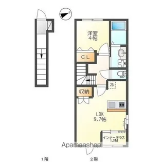 滋賀県草津市矢倉1丁目【アパート】の間取り
