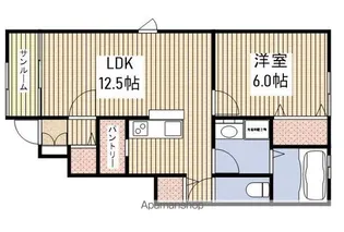 フランなおりやま【101号室】の間取り