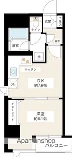 カスタリア新宿御苑【907号室号室】の間取り
