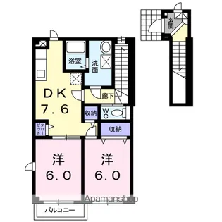 2DKの間取り画像