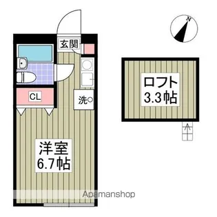ジュネパレス松戸第77【101号室】の間取り