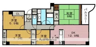 フォルム上野西【3階】の間取り