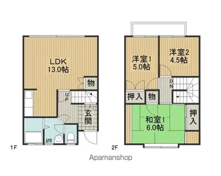 ハイツ鶴峰【1号室】の間取り