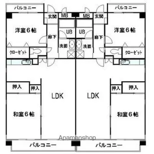 ラ・フォーレ一社【2階】の間取り