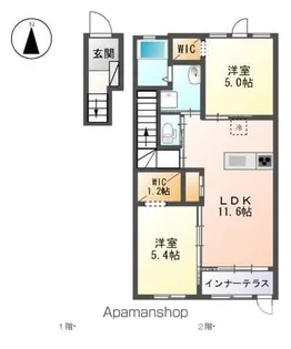 愛媛県松山市南斎院町【アパート】の間取り