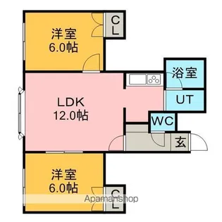 ステージ篠路【2階】の間取り