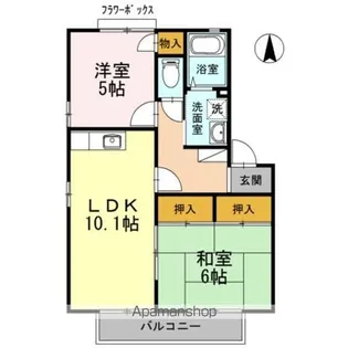 サンライズ吉永 E棟【2階】の間取り