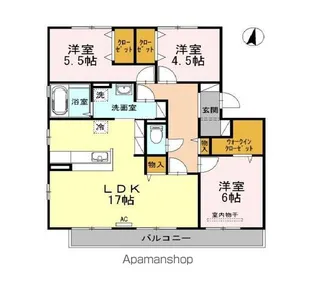 ファミーユ南手城【3階】の間取り