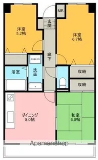 ヴィラセントラルパーク【3階】の間取り
