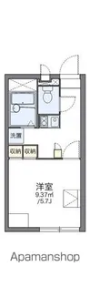 レオパレスダンデリオン野田【202号室】の間取り